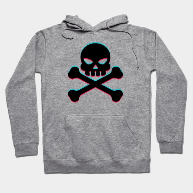 TikTok skull danger emoji smiley Black Hoodie by ThingyDilly